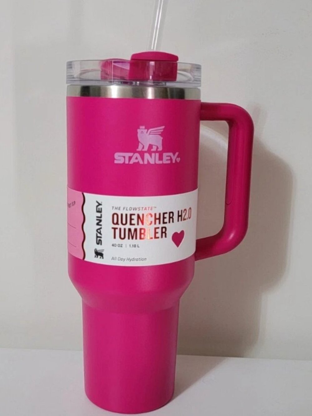 Stanley 40 oz Flamingo Pink Quencher H2.0 FlowState Tumbler